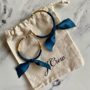 J. Crew Ribbon Wrapped Hoop Earrings